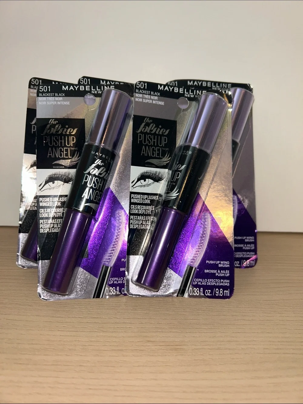 Maybelline Push Up Angel Mascara in Blackest Black with Purple Packaging